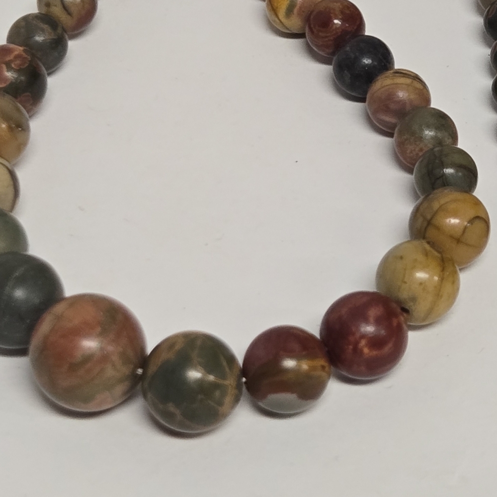 Red Creek Jasper Graduated Bead Necklace 6-14mm, 19" w/1.5" ext. - Picture 8 of 8